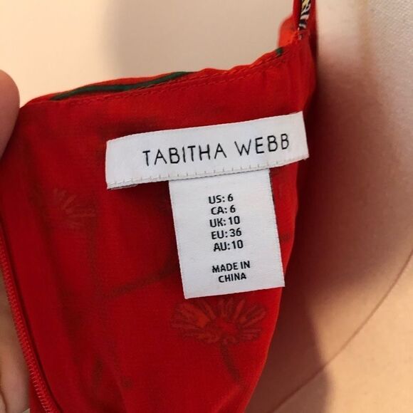 Tabitha Webb Red Floral Dress 6 - Picture 6 of 7
